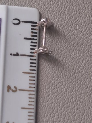 Pendientes oro blanco 18k niña flores