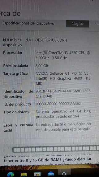 Pc sobremesa Oficina.