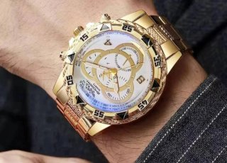 Reloj  Dorado y Blanco para Hombre