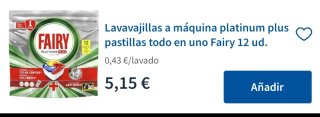 Cápsulas lavavajillas Fairy Platinum Plus Limón