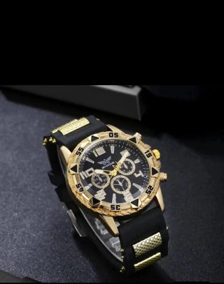 Reloj  Negro y Dorado Hombre