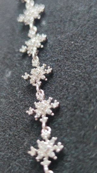 Pulsera Copos Nieve Brillantes