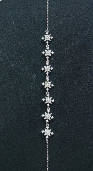 Pulsera Copos Nieve Brillantes