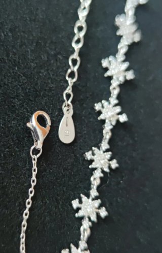Pulsera Copos Nieve Brillantes