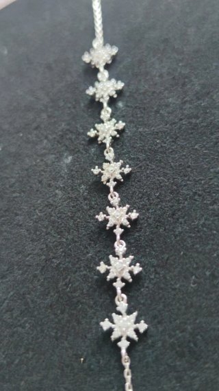 Pulsera Copos Nieve Brillantes