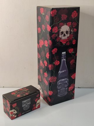 Bottiglia calavera + 2 shot (in vetro)