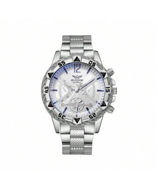Reloj Hombre Plata y Blanco