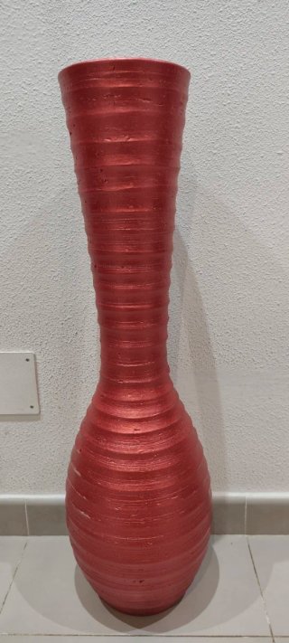 Jarrón de suelo grande rojo