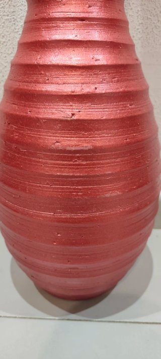 Jarrón de suelo grande rojo