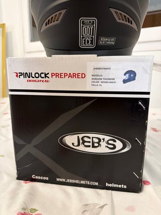 Casco Integral JEB'S Shadow thunder Negro Mate
