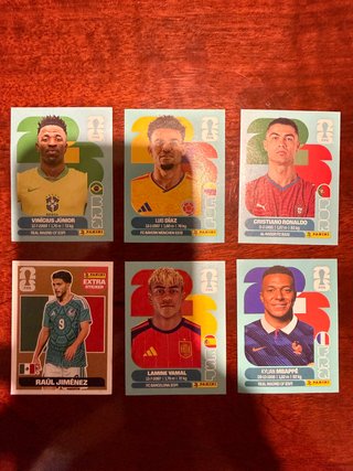 Lote 6 Cromos Futbolistas Panini FIFA 2023