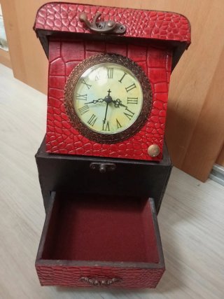 Reloj Joyero Madera Rojo/Negro Nuevo