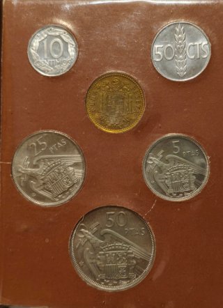 Portafoglio Ufficiale Monete 1957 Stella 75 FNMT