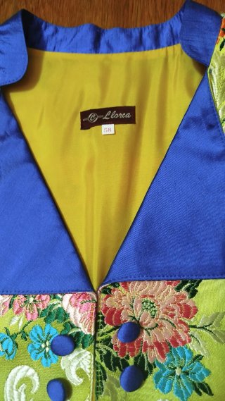 Chaleco Fallero Brocado Floral