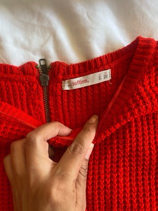 Jersey Rojo Cremallera Espalda Talla S Buen estado