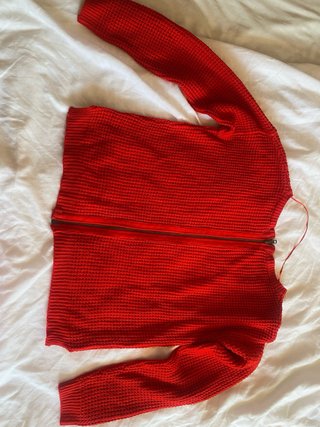 Jersey Rojo Cremallera Espalda Talla S Buen estado