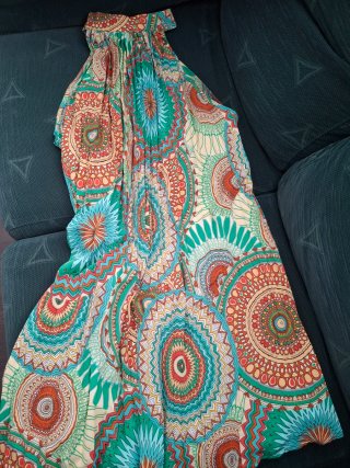 Vestido tablas estampado