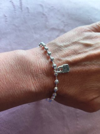 Pulsera bolitas plata Uno de 50