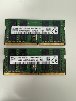 2x SK hynix 16GB DDR4 RAM PC4-2666V