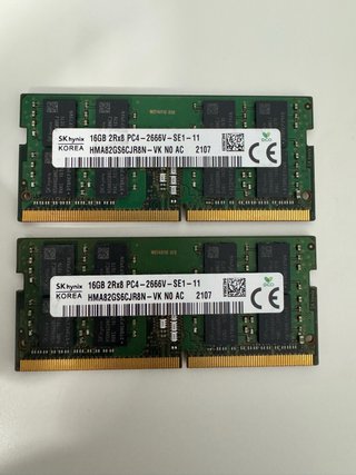 2x SK hynix 16GB DDR4 RAM PC4-2666V