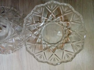 Bombonera de Cristal y Plata nueva
