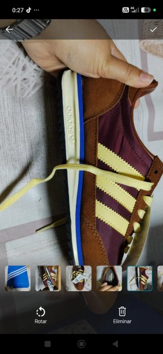 Zapatillas Adidas Deportivas Azules y Marrones