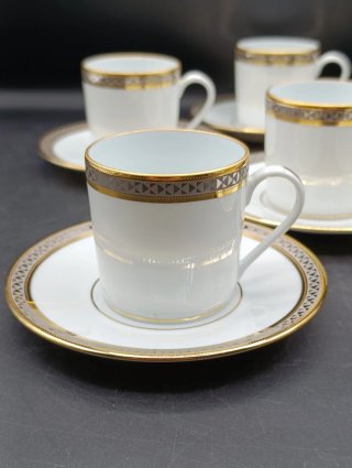 Set di 6 tazze da caffè in porcellana Limoges