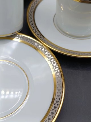 Set di 6 tazze da caffè in porcellana Limoges