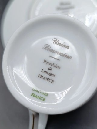 Set di 6 tazze da caffè in porcellana Limoges