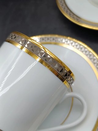 Set di 6 tazze da caffè in porcellana Limoges