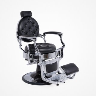 Sillón Barbero Olimpo Cromado Negro