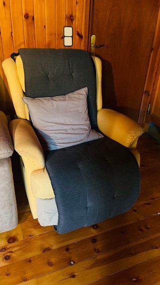 Butaca reclinable giratoria tela