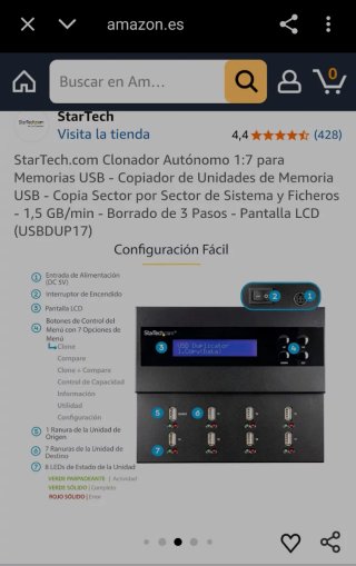 STARTECH USBDUP17 DUPLICADOR Y BORRADOR USB 1:7