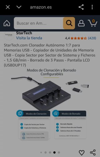 STARTECH USBDUP17 DUPLICADOR Y BORRADOR USB 1:7
