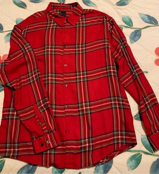 Camicia uomo a quadri rossa