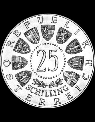 PLATA AUSTRIA 1955 25Sh S/C