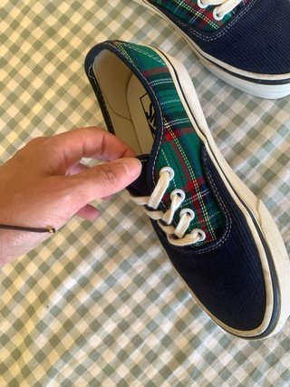 Zapatillas Vans Cuadros y Pana Azul
