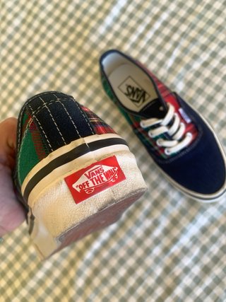 Zapatillas Vans Cuadros y Pana Azul