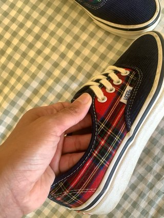 Zapatillas Vans Cuadros y Pana Azul