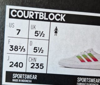 Zapatillas Adidas Courtblock Blancas Talla 38 2/3