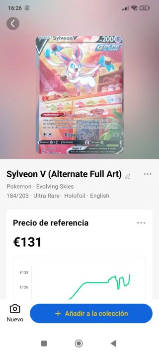 Carta Pokémon Sylveon V 200 PS