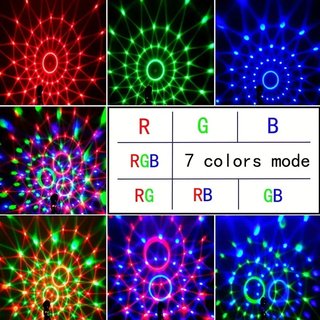 4 unidades Luz Bola Disco LED Decorativa RGB