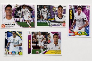 Lote 5 Cromos Raphael Varane