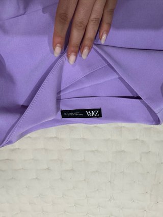 Falda-pantalón Zara Morado