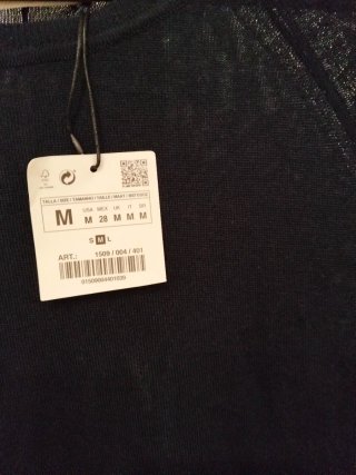 Camisola Zara azul escuro Tamanho M