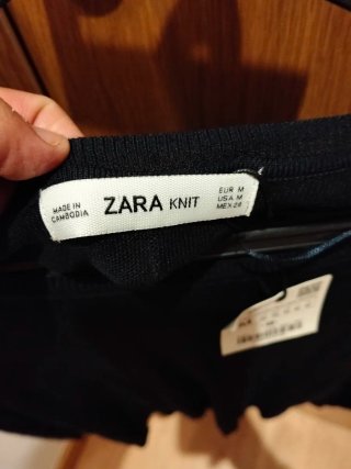 Camisola Zara azul escuro Tamanho M