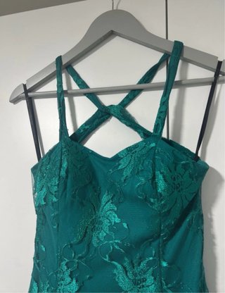 Vestido largo verde para eventos