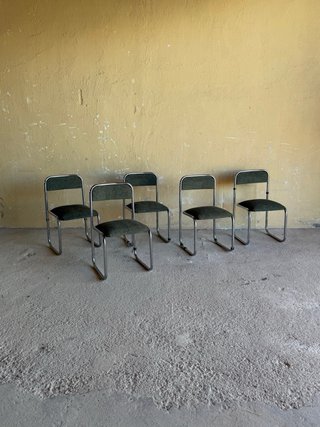 Sillas Cantilever Italianas Verdes