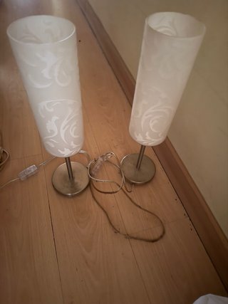 Lámparas de mesa cristal y metal