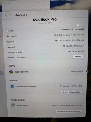 MacBook Pro 16 2019 Intel Core i7